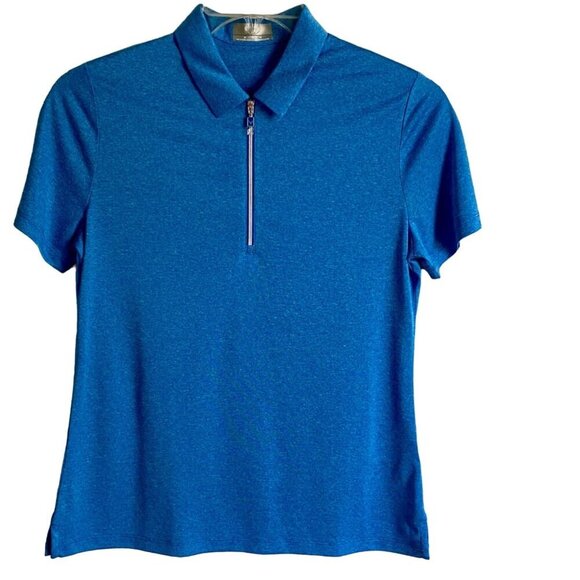Callaway Women's Quarter Zip Short Sleeve Golf Shirt Opti Dry Size Medium NEW - Picture 1 of 10